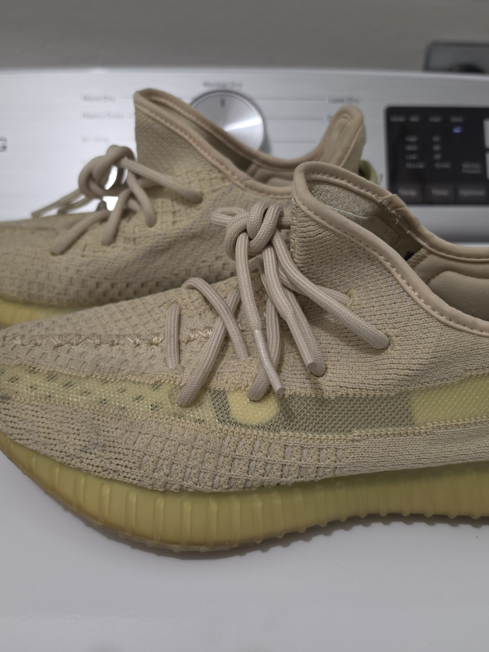 adidas Kids Beige and Yellow Knit Sneakers